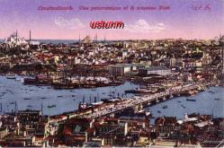 OSMANLI DÖNEMİ GALATA KÖPRÜSÜ GÜZEL KARTPOSTAL...