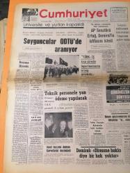 Cumhuriyet Gazetesi 13 Ocak 1971 / Soyguncular ODTÜ'de Aranıyor