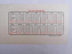 Efemera - 1981 yılı takvimi - kitantik - kitaLog