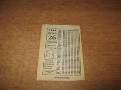 HAKİKAT TAKVİMİ YAPRAĞI 26 AĞUSTOS 1998