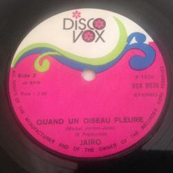 Jairo / Es La Nostalgia - Quand Un Oiseau Pleure / Turkey 1978 / 45'lik / *Pop*