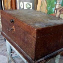 Antika - 20.YY BAŞLARI AHŞAP ÇOK AMAÇLI SANDIK. - kitantik - kitaLog