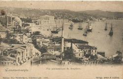 İstanbul Boğazı Umumi Manzara - Vue panoramique du Bosphore Constantinople - Editeur Max Fruchtermann, Photogr. Sebah & Joaillier