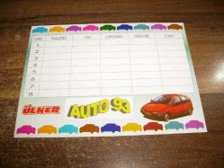 Efemera - ülker auto 93 ders programı ve 1993-1994 eğitim öğretim yılı takvimi kart - kitantik - kitaLog