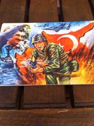Efemera - KIBRIS BARIŞ HAREKATI TEMALI RENKLİ KARTPOSTAL - kitantik - kitaLog