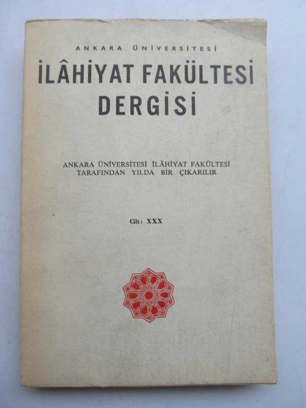 ANKARA ÜNİVERSİTESİ İLAHİYAT FAKÜLTESİ DERGİSİ CİLT XXX ALMANYA  