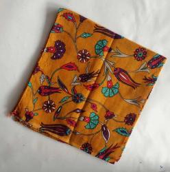 Yazma Bandana - Otantik Fular (Sınırlı sayıda defile için özel üretilmiş kumaştır. Yıkanmış, Elde kenarları dikilmiş, ütülenmiş)