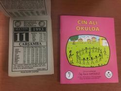 11 Ağustos 1993 orijinal İmam Hatip takvim yaprağı Cin Ali kitabı hediyeli