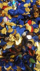 Pul Payet Resim Kolaj Yaprak Modelli İncik Boncuk Süsleme ve İşleme Malzemesi