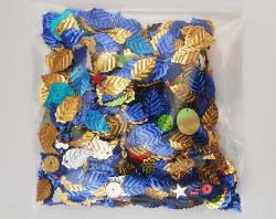 Pul Payet Resim Kolaj Yaprak Modelli İncik Boncuk Süsleme ve İşleme Malzemesi