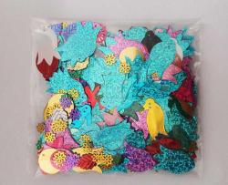 Pul Payet Lale Şeklinde Resim Kolaj El  Sanatları İncik Boncuk Süsleme ve İşleme Malzemesi