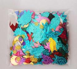 Pul Payet Lale Şeklinde Resim Kolaj El  Sanatları İncik Boncuk Süsleme ve İşleme Malzemesi