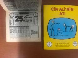 25 Ağustos 1997 orijinal Türkiye gazetesi takvim yaprağı (Cin Ali kitabı hediyeli)