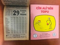 29 Kasım 1990 orijinal Fazilet takvim yaprağı (Cin Ali kitabı hediyeli :)