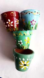 Dekoratif Saksı  ( Hand Made) Sukulent Kaktus Saksısı ; Masa üzeri Ataç vb koymak için kullanılabilir. Deliksizdir. Delik Açma yeri vardır.