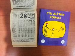 28 Ocak 1990 orijinal Fazilet takvim yaprağı (Cin Ali kitabı hediyeli :)