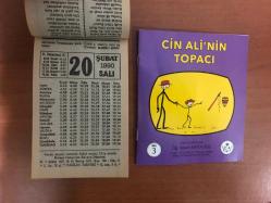 20 Şubat 1990 orijinal Fazilet takvim yaprağı (Cin Ali kitabı hediyeli :)