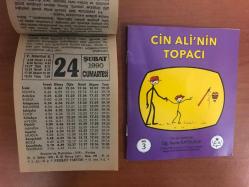 24 Şubat 1990 orijinal Fazilet takvim yaprağı (Cin Ali kitabı hediyeli :)