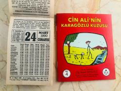 24 Mart 1990 orijinal Fazilet takvim yaprağı (Cin Ali kitabı hediyeli :)