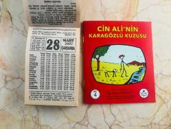 28 Mart 1990 orijinal Fazilet takvim yaprağı (Cin Ali kitabı hediyeli :)