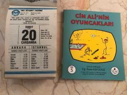 20 Şubat 1991 orijinal Diyanet takvim yaprağı (Cin Ali kitabı hediyeli :)