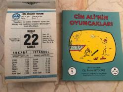 22 Şubat 1991 orijinal Diyanet takvim yaprağı (Cin Ali kitabı hediyeli :)