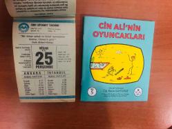 25 Nisan 1991 orijinal Diyanet takvim yaprağı (Cin Ali kitabı hediyeli :)