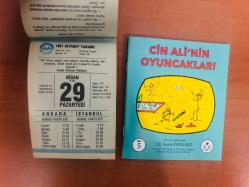 29 Nisan 1991 orijinal Diyanet takvim yaprağı (Cin Ali kitabı hediyeli :)