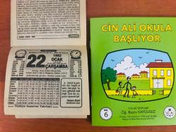 22 Ocak 1992 orijinal Türkiye gazetesi takvim yaprağı (Cin Ali kitabı hediyeli:)