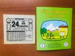 24 Ekim 1992 orijinal Türkiye gazetesi takvim yaprağı (Cin Ali kitabı hediyeli:)