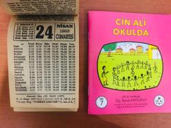 24 Nisan 1993 orijinal Fazilet takvim yaprağı (Cin Ali kitabı hediyeli:)