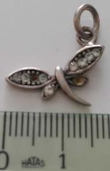 OSMANLI SON DÖNEM ORİJİNAL HARİKA KELEBEK FİGÜRLÜ GÜMÜŞ KOLYE UCU EE2BB2