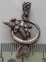 OSMANLI SON DÖNEMİ ORİJİNAL VENEDİK MENŞELİ ŞANS KADER GÜMÜŞ KOLYE UCU NN2AA1