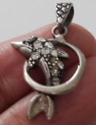 OSMANLI SON DÖNEMİ ORİJİNAL VENEDİK MENŞELİ ŞANS KADER GÜMÜŞ KOLYE UCU NN2AA1