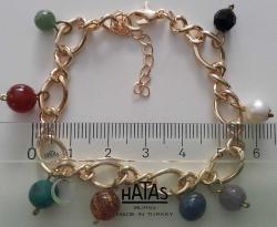 ORTA DÖNEM MÜTHİŞ İŞÇİLİKLİ ORİJİNAL ŞİFALI DEĞİŞİK TAŞLI BİLEKLİK ŞŞ1AA2