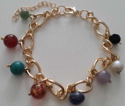 ORTA DÖNEM MÜTHİŞ İŞÇİLİKLİ ORİJİNAL ŞİFALI DEĞİŞİK TAŞLI BİLEKLİK ŞŞ1AA2