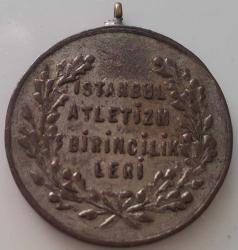 ESKİ DÖNEM BTGM İSTANBUL AJANLIĞI İSTANBUL ATLETİZM BİRİNCİLİKLERİ ORİJİNAL BRONZ MADALYONU TT1AA1 ÇOK NADİR