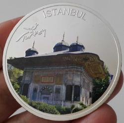 İSTANBUL TOPKAPI SARAYI GÜMÜŞ KAPLAMA ORİJİNAL MADALYONU ÇOK NADİR AA1BB1A