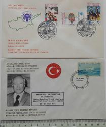 1979 KKTC DÜNYA ÇOCUK YILI VE 1982 BÜLENT ULUSUNUN KIBRIS TÜRK FEDERE DEVLETİNİ ZİYARETİ FDC LERİ A1 NADİRDİR