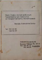 1970 Lİ YILLARIN İSTANBUL TAKSİM BELEDİYE GAZİNOSU DÜĞÜN SALONUNDAN ORİJİNAL DAVETİYE VE FOTOĞRAFI