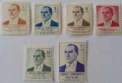 1961 ATATÜRK RESİMLİ SÜREKLİ POSTA PULLARI SERİSİ MNH 2022 KATALOK 700.00TL NADİRDİR