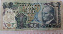 6.EMİSYON 500TL 2.TERTİP Ç.ÇOK TEMİZ KAĞIT PARA-F25110547 KAT,90 DOLAR