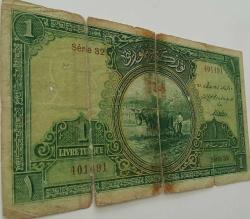 Efemera - 1.EMİSYON 1.TERTİP 1 LİVRE ORİJİNAL KAĞIT PARA SERİE 32 401491 SERİ NUMARALI NATUREL TEMİZ - kitantik - kitaLog