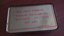 KOLEKSİYONERLERE DİLEK CİKLET FABRİKASI TENEKE KUTU...