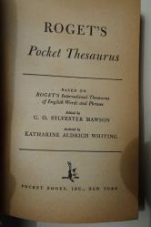 ROGET'S POCKET THESAURUS - A TREASURY OF SYNONYMS AND ANTONYMS