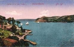 İSTANBUL BOĞAZİÇİ PANORAMASI,YELKENLİLER VE ANADOLU HİSARI KONULU OSMANLI DÖNEMİ KARTPOSTAL...