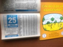 25 Mayıs 1996 orijinal Hicret takvim yaprağı (Cin Ali kitabı hediyeli:)