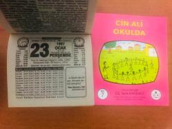 23 Ocak 1997 orijinal Türkiye gazetesi takvim yaprağı (Cin Ali kitabı hediyeli:)