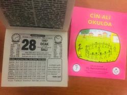 28 Ocak 1997 orijinal Türkiye gazetesi takvim yaprağı (Cin Ali kitabı hediyeli:)