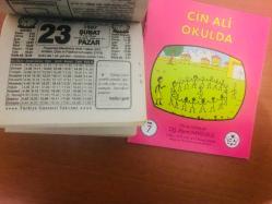 23 Şubat 1997 orijinal Türkiye gazetesi takvim yaprağı (Cin Ali kitabı hediyeli:)